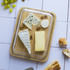 Pebbly Glass and bamboo cheese board