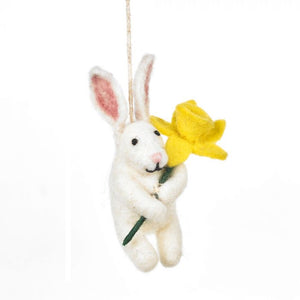 Felt So Good - Handmade Felt Delilah Bunny Hanging Easter Decoration