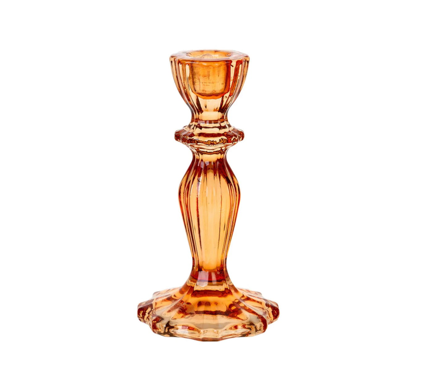 Talking Tables Boho Orange Glass Candle Holder