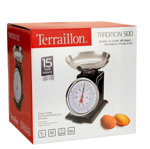 Terraillon - Traditional 500 - 5kg Kitchen Scales - Black