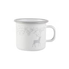 Enamel Mug Reindeer-White