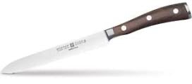Wusthof Ikon - Serrated Utility (Sausage) a Knife - Brown Handle