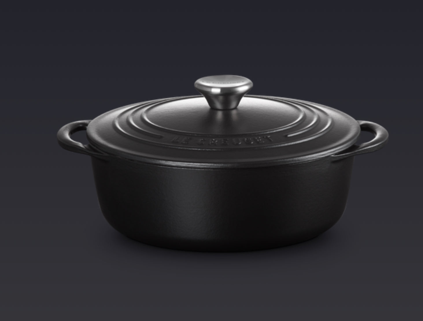 Le creuset - Black Round Bis Casserole 22cm 2.6L