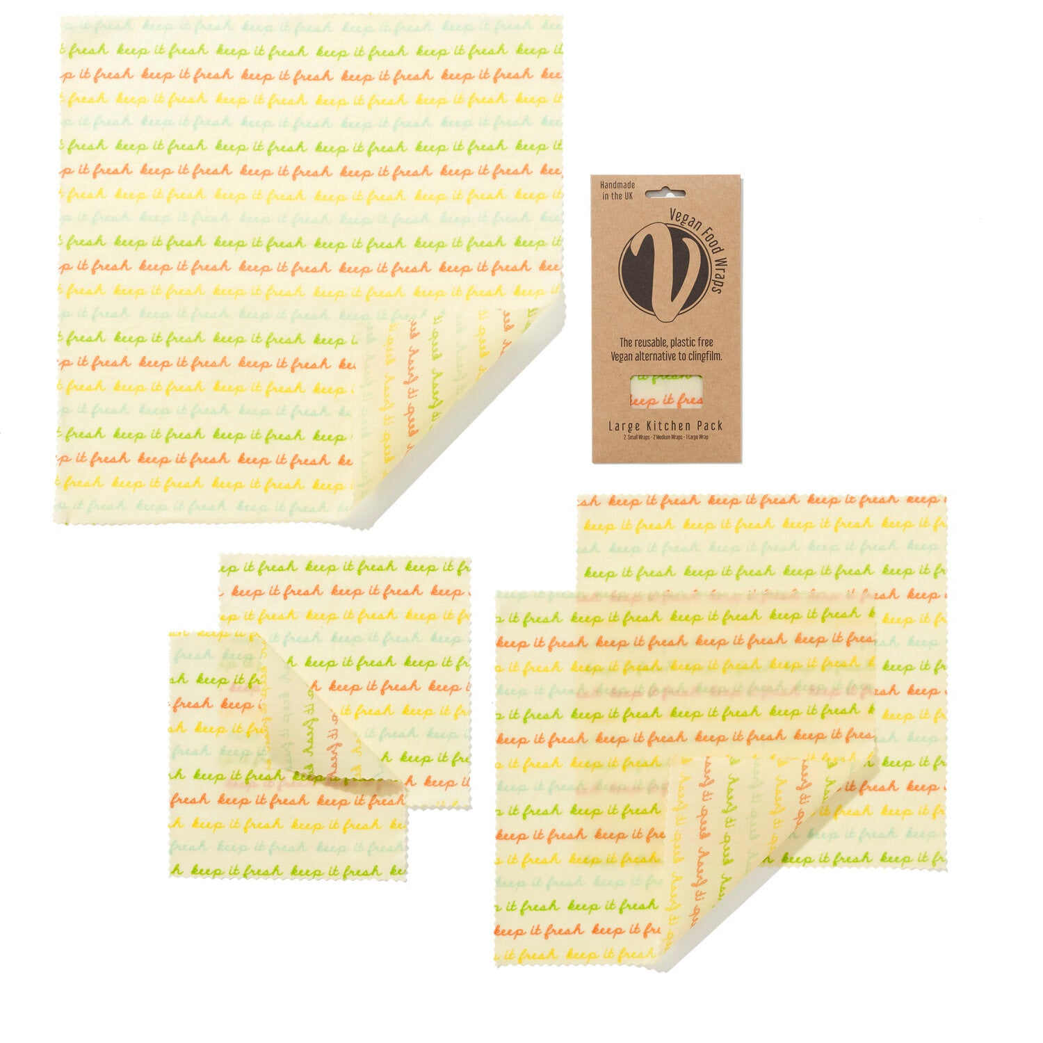 The Beeswax Wrap VEGAN Large Kitchen Pack
