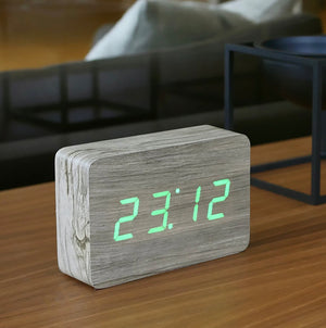 Ginko - Brick Ash Click Clock - Green LED