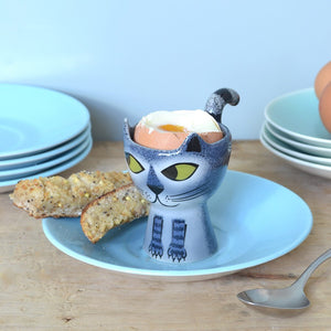 Hannah Turner - Grey Tabby Cat Egg Cup