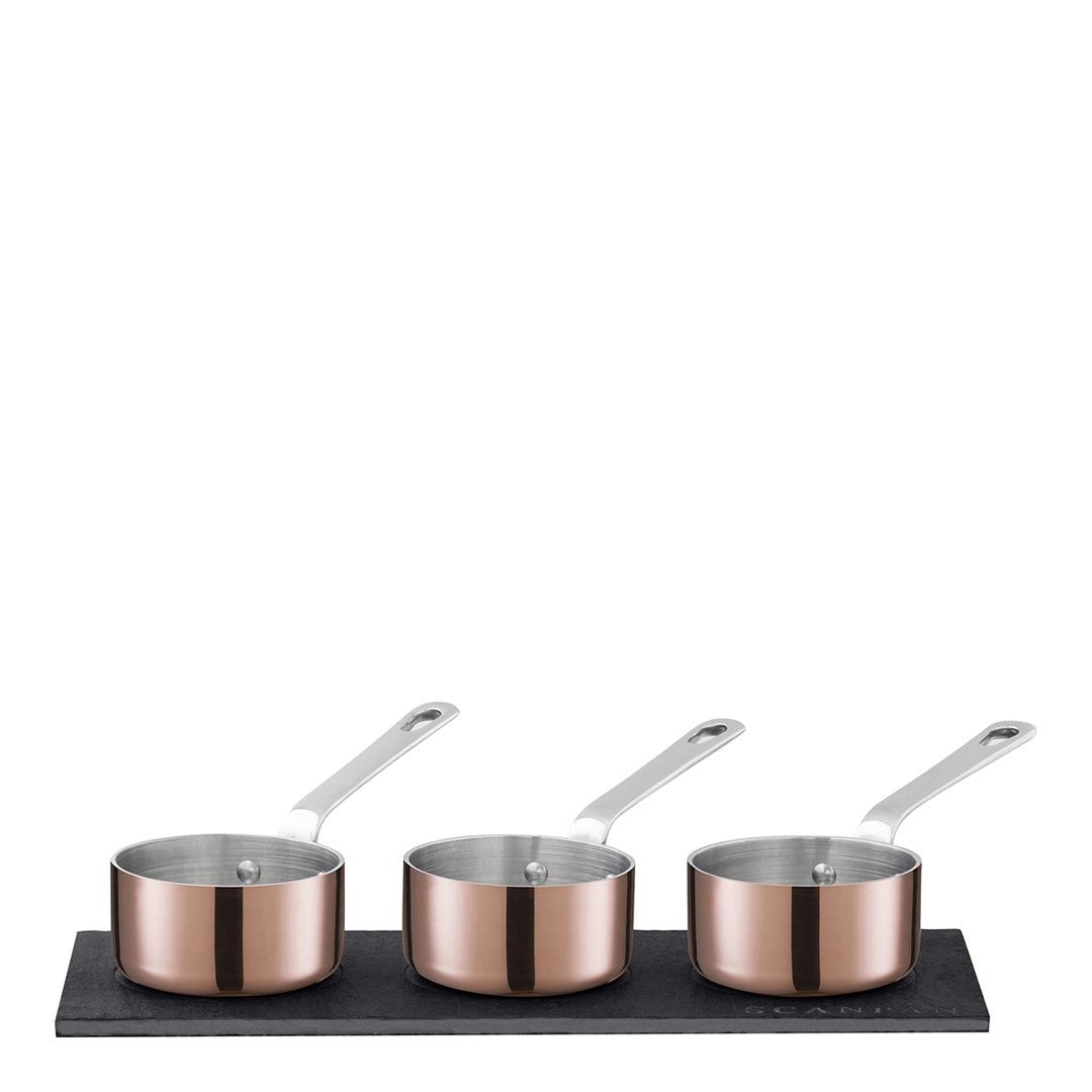 Scanpan - Maitre D Mini Copper Saucepan Set with Slateboard