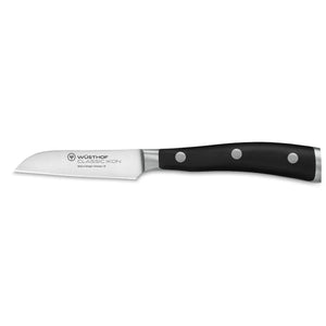 Wusthof Classic Ikon - 8cm Black Paring Knife - Black Handle