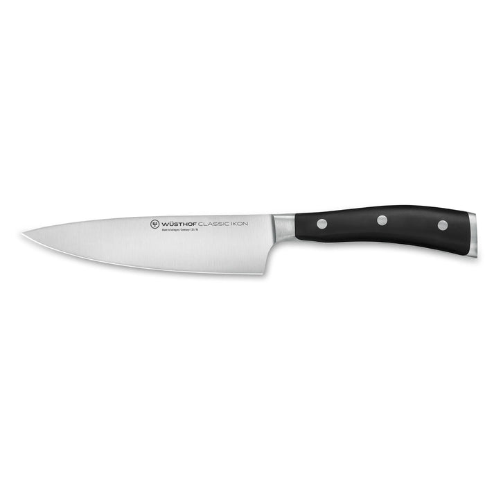 Wusthof Classic Ikon - 16cm Cooks Chef Knife - Black Handle