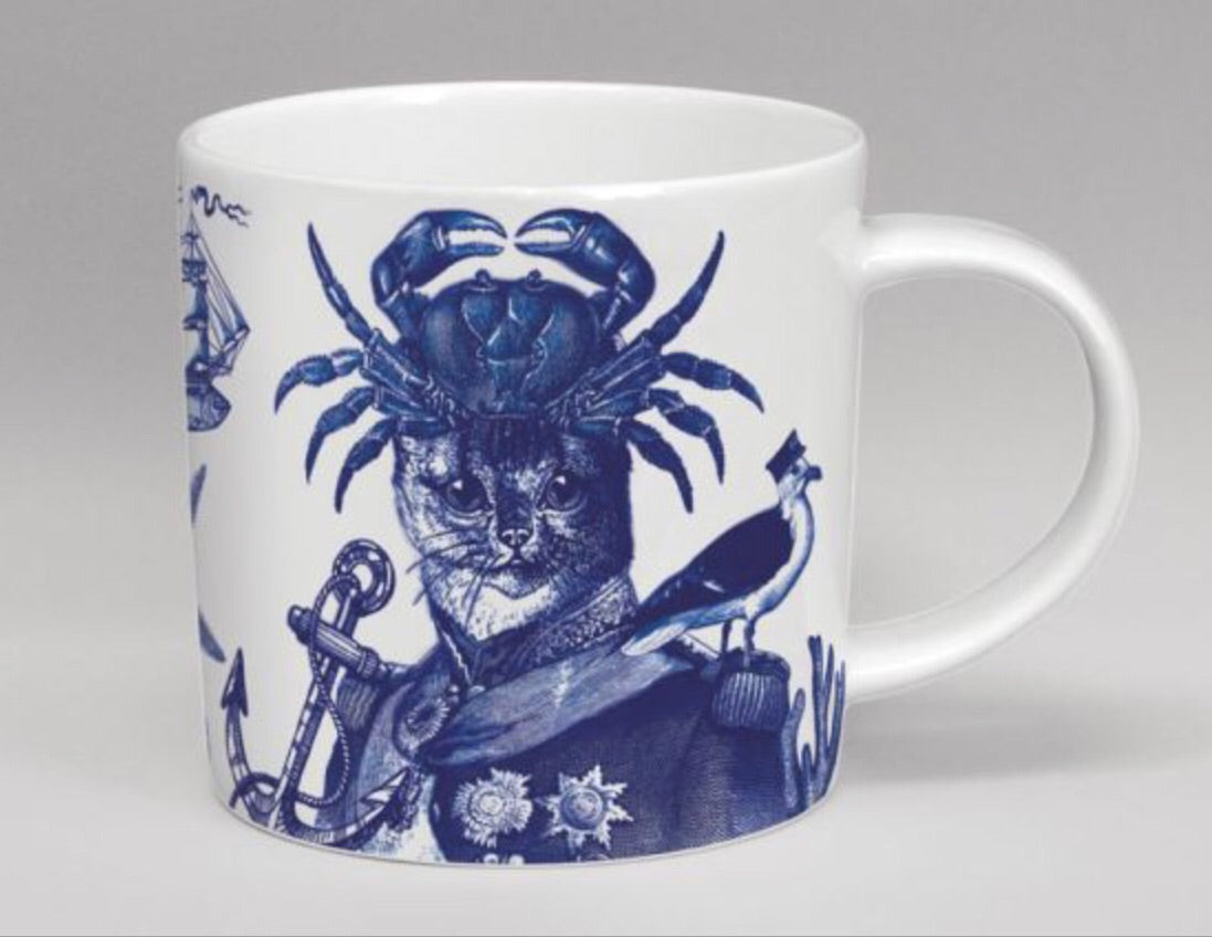 Repeat Repeat Cobaltic Sea Mug Captain Cat