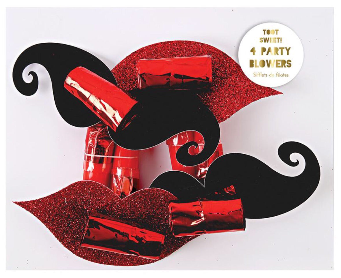 Meri Meri - Moustache And Lips Party Blowers