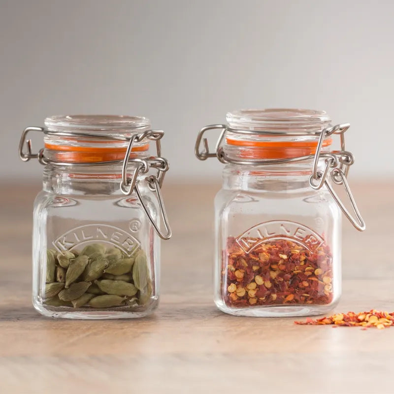 Kilner Square Clip Top Spice Jar 70ml