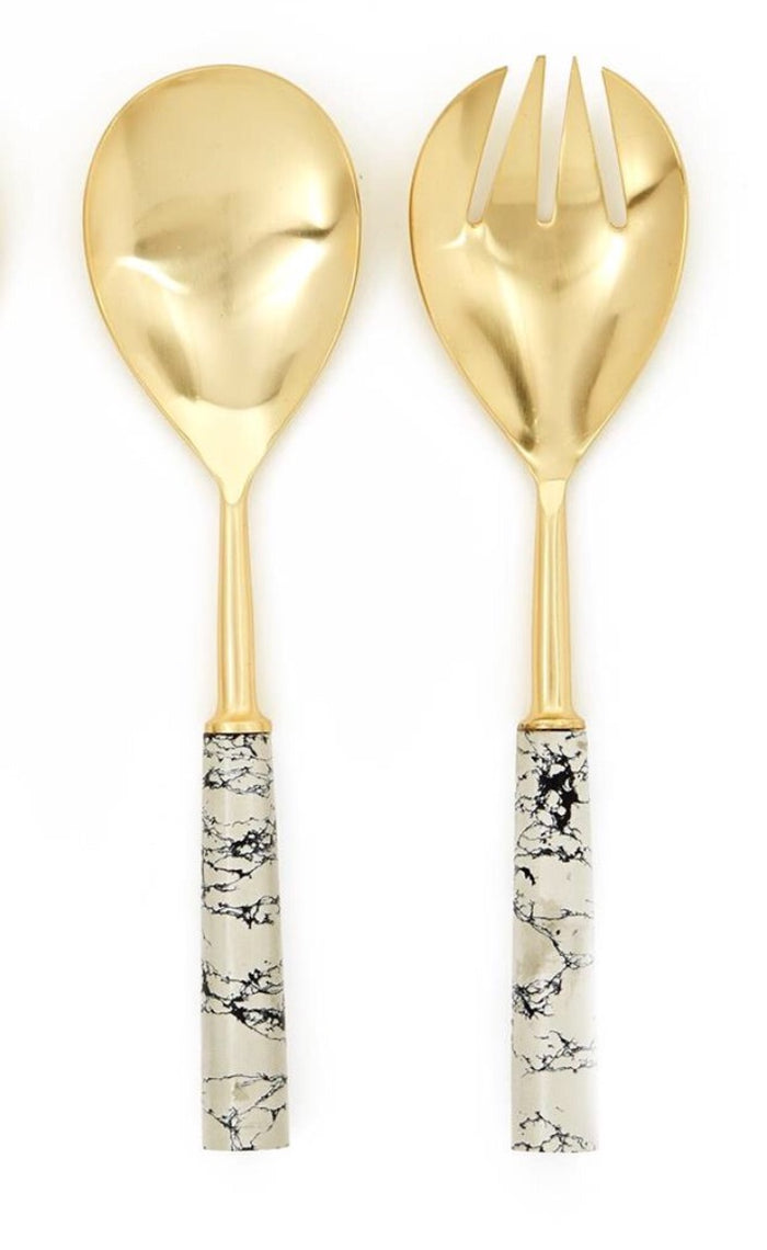 Twos Company- Wooster Set of 2 Marbleized Servers