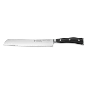 Wusthof Classic Ikon - 20cm Bread Knife - Black Handle