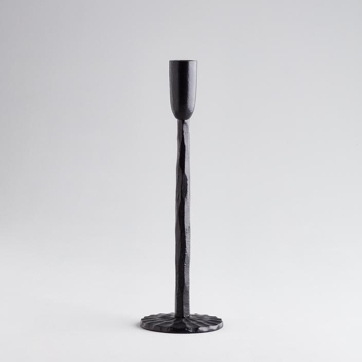 St Eval Black Iron Candlestick - Large