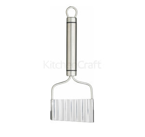 KitchenCraft - Oval Handled Stainless Steel Crinkle Chip Cutter