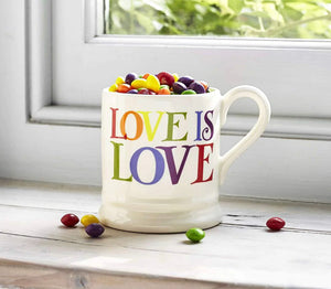 Emma Bridgewater - Rainbow Toast Love is Love 1/2 Pint Mug