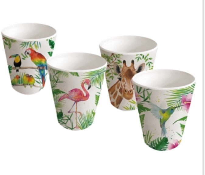 PPD Bamboo Tropical Set of 4 Tumblers