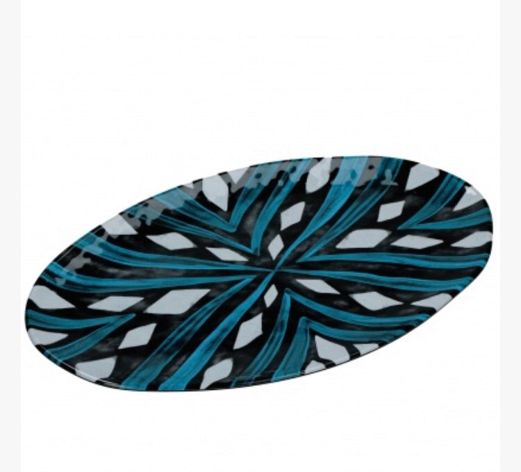 Rose & Tulipani - Milano Noir Oval Platter - 52 x 30cm