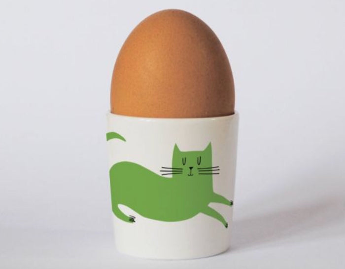 Repeat Repeat - Happiness Egg Cup - Long Cat Green