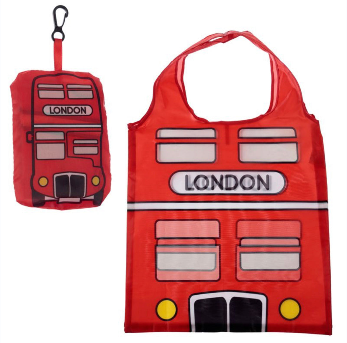 Puckator - Fold Up London Bus Shopping Bag With Holder
