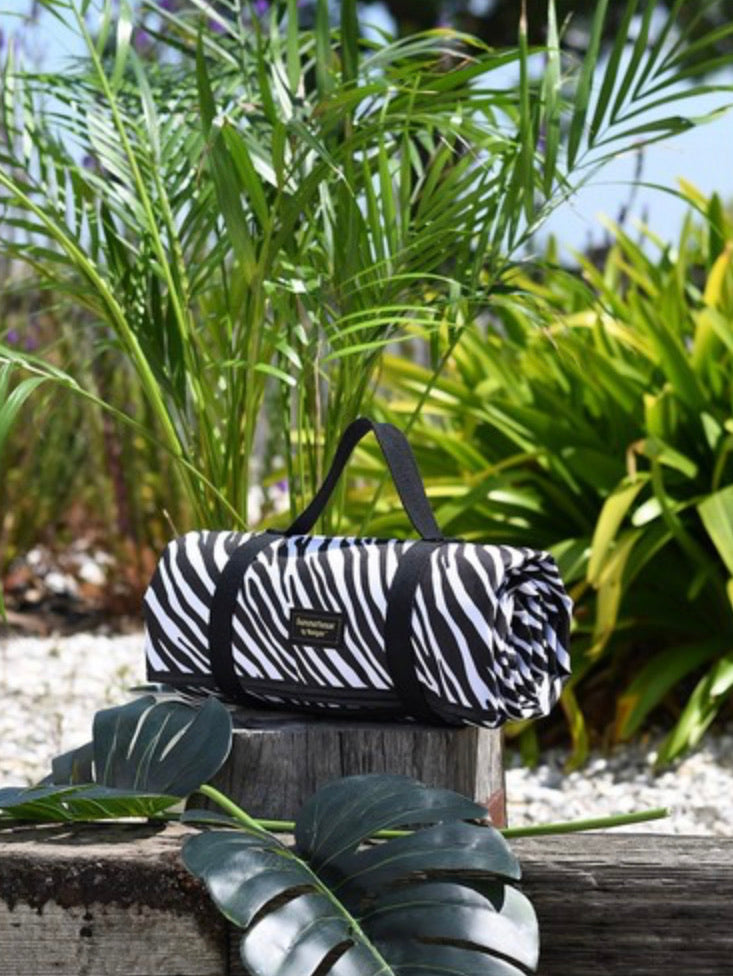 Navigate - Madagascar Zebra Stripe Foldaway Picnic Blanket