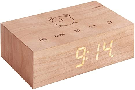 Gingko - Flip Click Clock - Cherry