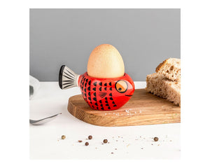 Hannah Turner - Handmade Ceramic Red Fish Egg Cup (New Shape)
