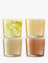 LSA Gem Tumbler Glasses -Set of 4 - 310ml, Amber
