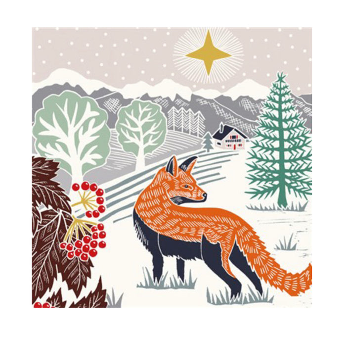The Art File - Christmas Card Fox and Landscape