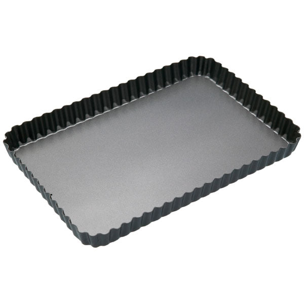 MasterClass - Non-Stick Loose Base Fluted Rectangular Flan / Quiche