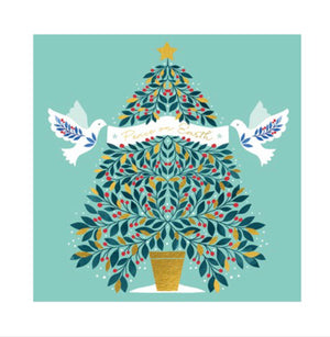 The Art File - Christmas Card Peace Dovees & Tree