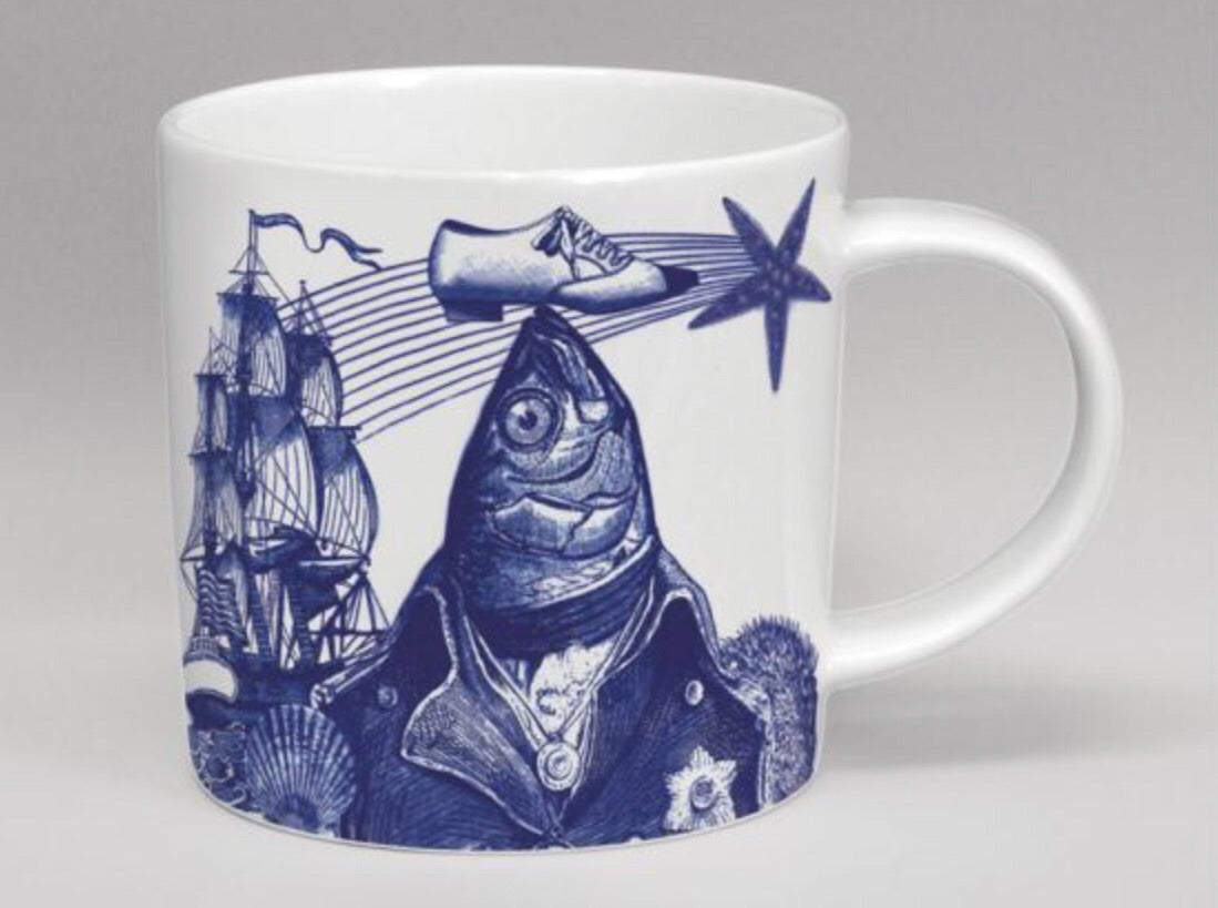 Repeat Repeat - Cobaltic Sea Mug Shoe Fish