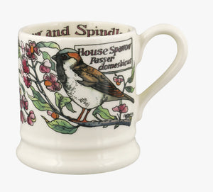 Emma Bridgewater - Spindle & House Sparrow 1/2 Pint Mug