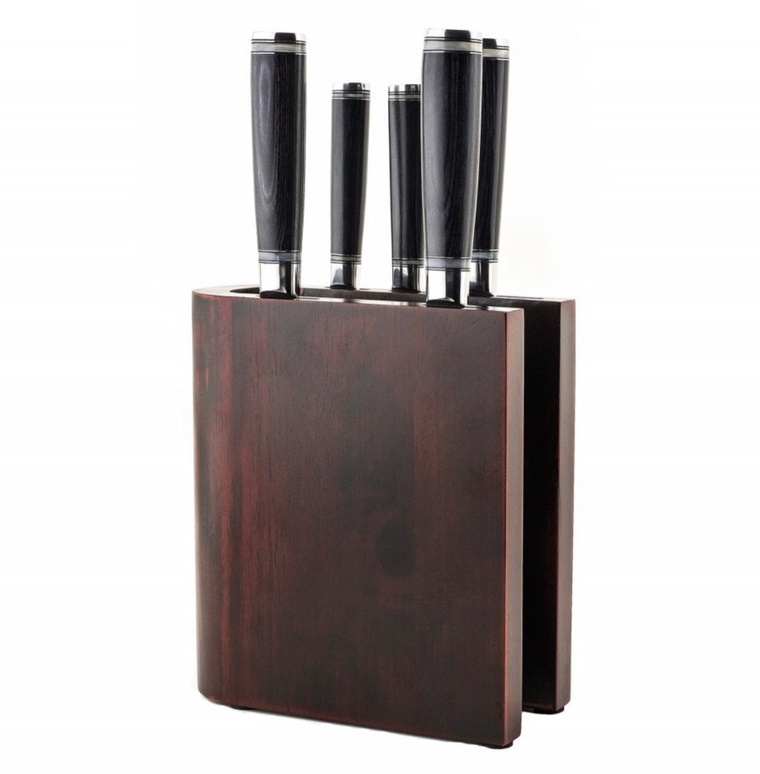 Katana Saya - 6 Piece Knife Block Set Pakkawood