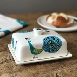 Hannah Turner - Handmade Ceramic Peacock Butter Dish