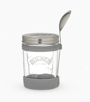 Kilner - Glass Soup Jar Set Pot & Spoon - 350ml - Clear