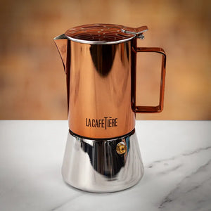 La Cafetière - 4 Cup Stainless Steel Copper Stovetop
