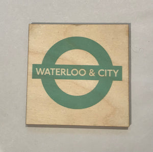 The Sugar Shed TFL Waterloo City Wooden Coaster