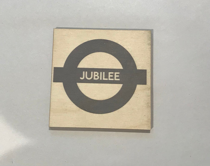 The Sugar Shed TFL Jubilee Wooden Coaster