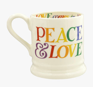 Emma Bridgewater - Rainbow Toast Love is Love 1/2 Pint Mug