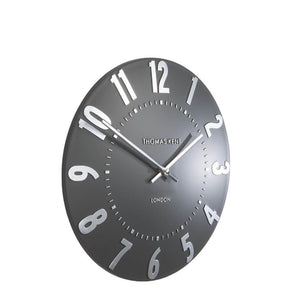 Thomas Kent 12” Mulberry Graphite Silver Wall Clock