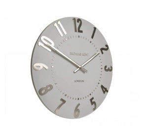 Thomas Kent - 12” Mulberry Silver Cloud Wall Clock