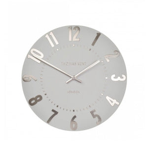 Thomas Kent - 12” Mulberry Silver Cloud Wall Clock