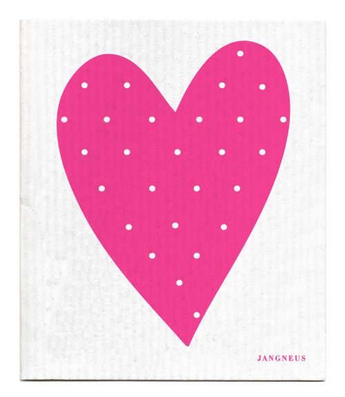 Jangneus Pink Heart Dishcloth