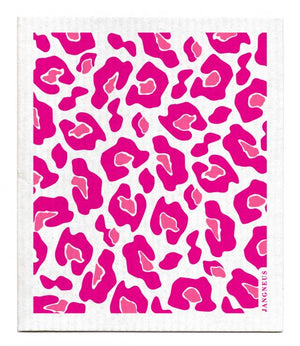 Jangneus - Pink Leopard Print Dishcloth
