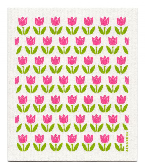 Jangneus - Pink Tulip Small Dishcloth