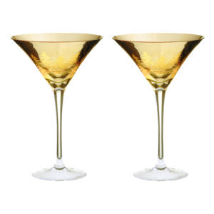 Artland - Set of 2 Alpine Martini Glasses - Gold