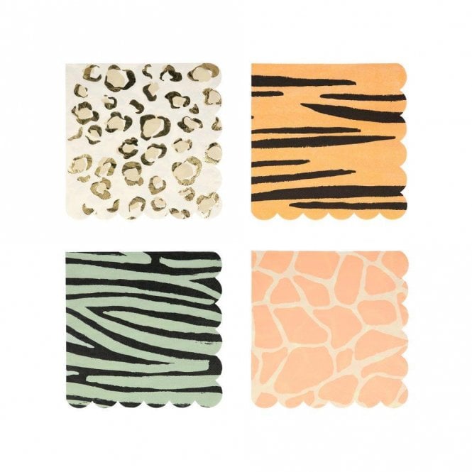 Meri Meri - Safari Animal Print Large Napkins (x 16)