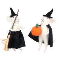 Gislea Graham - Halloween - Mixed Wool Halloween Mouse Decoration two assorted